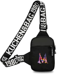 Chest Bag Women Sports Fitness Bag Purse Paint Letter Initial Name Lettern Pattern Sports Running Chest Pack for Men