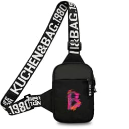 Chest Bag Women Sports Fitness Bag Purse Paint Letter Initial Name Lettern Pattern Sports Running Chest Pack for Men