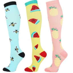 S-XXL 3 Pairs Free Shipping Nurse Compression Socks Varicose Veins Women Men Socks 20-30 MmHg Edema Diabetes Running Sport Socks