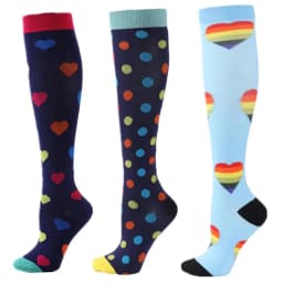 S-XXL 3 Pairs Free Shipping Nurse Compression Socks Varicose Veins Women Men Socks 20-30 MmHg Edema Diabetes Running Sport Socks