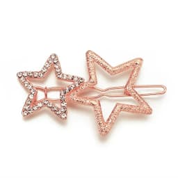Fashion Star-shaped Hair Clips Beautiful Rhinestone Gold/Silver/Rose Gold Hair Clips Girl's Hair Accessories