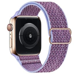 Bohemian Nylon Strap for Apple Watch ultra 2 49mm 41mm 45mm 38/40/44mm Elastic Shiny Bracelet iWatch Series 9/8/7 6 5 4 Se Band