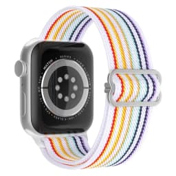 Bohemian Nylon Strap for Apple Watch ultra 2 49mm 41mm 45mm 38/40/44mm Elastic Shiny Bracelet iWatch Series 9/8/7 6 5 4 Se Band