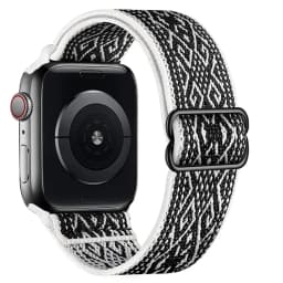 Bohemian Nylon Strap for Apple Watch ultra 2 49mm 41mm 45mm 38/40/44mm Elastic Shiny Bracelet iWatch Series 9/8/7 6 5 4 Se Band