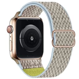 Bohemian Nylon Strap for Apple Watch ultra 2 49mm 41mm 45mm 38/40/44mm Elastic Shiny Bracelet iWatch Series 9/8/7 6 5 4 Se Band