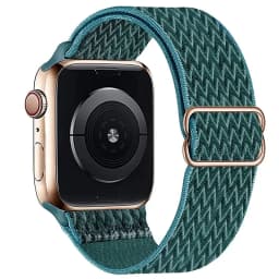 Bohemian Nylon Strap for Apple Watch ultra 2 49mm 41mm 45mm 38/40/44mm Elastic Shiny Bracelet iWatch Series 9/8/7 6 5 4 Se Band