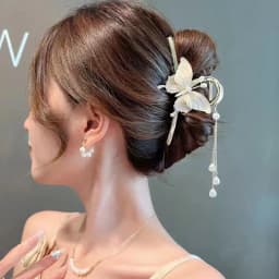 Alloy Flower Butterfly Tassel Hair Clip for Women Girls Hair Claw Plate Shark Clip Hair Accessories Summer New Headwear