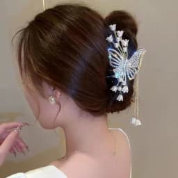 Alloy Flower Butterfly Tassel Hair Clip for Women Girls Hair Claw Plate Shark Clip Hair Accessories Summer New Headwear