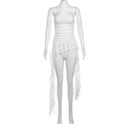 Nibber 2026 Spring New Solid Color Sweet Gentle Cute All-match High Street Travel Sexy Cool Women Chest Wrap ruched Tassel Vest