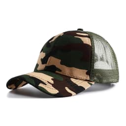 Premium Summer Camouflage Mesh Trucker Hat Snapback Cap Chapeau Femme Fashion Messy Hair Bun Ponytail Baseball Caps for Women