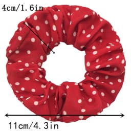 6pcs/lot Hair Scrunchies Simple Daily Scrunchy Elastic Band Women Holder Accessories Chiffon Headwead Dot For Ponytail Casual
