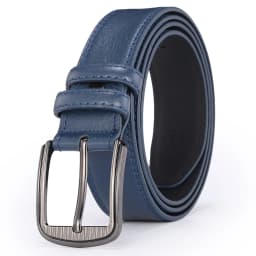 Men's Cowhide Pin Buckle Belt Fashionable Versatile Belt Pure Leather Pinhole Belt New Multi-Colour Red Blue Black Brown Yellow