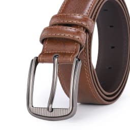 Men's Cowhide Pin Buckle Belt Fashionable Versatile Belt Pure Leather Pinhole Belt New Multi-Colour Red Blue Black Brown Yellow