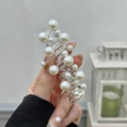 Fashion Telephone Wire Elastic Hair Band Bubble Braid Pearl Phone Cord Hair Tie Hair Accessories Spiral Rubber Band Women