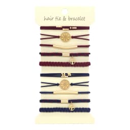 10pcs/set Fashion Bohemia Hair Rubber Bands For Women Elastic Boho Bracelet Hair Tie Girls Ponytail Holder Scrunchies For Hair