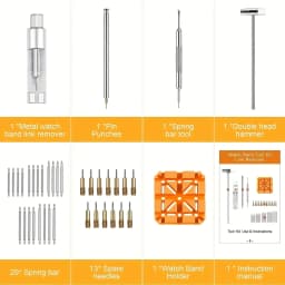 Watch Repair Tool Set Watch Link Band Slit Strap Bracelet Chain Pin Remover Adjuster Tool Kit for Professional Watchmak Tools