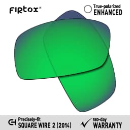 Firtox UV400 Polarized Lenses Replacement for Oakley Square Wire 2 (2014) OO4075 60mm Sunglasses (Lens Only) - Multiple Colors