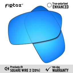 Firtox UV400 Polarized Lenses Replacement for Oakley Square Wire 2 (2014) OO4075 60mm Sunglasses (Lens Only) - Multiple Colors