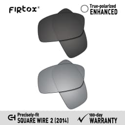 Firtox UV400 Polarized Lenses Replacement for Oakley Square Wire 2 (2014) OO4075 60mm Sunglasses (Lens Only) - Multiple Colors