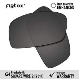 Firtox UV400 Polarized Lenses Replacement for Oakley Square Wire 2 (2014) OO4075 60mm Sunglasses (Lens Only) - Multiple Colors