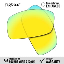 Firtox UV400 Polarized Lenses Replacement for Oakley Square Wire 2 (2014) OO4075 60mm Sunglasses (Lens Only) - Multiple Colors