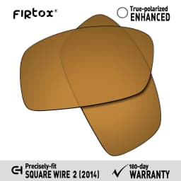 Firtox UV400 Polarized Lenses Replacement for Oakley Square Wire 2 (2014) OO4075 60mm Sunglasses (Lens Only) - Multiple Colors