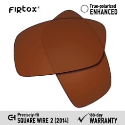 Firtox UV400 Polarized Lenses Replacement for Oakley Square Wire 2 (2014) OO4075 60mm Sunglasses (Lens Only) - Multiple Colors