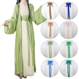 360cm Chinese Traditional Long Hanfu Belt Women Antique Elegant Dress Decor Waistband Cotton Linen Solid Color Long Silk Belt