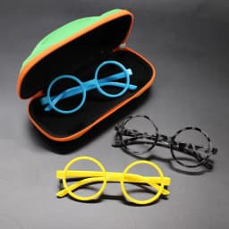 Cute Cartoon Car Shaped Glasses Case Box for Children's Boys Girls Sunglasses Box Stationery Storage Box Zipper Glasses Box