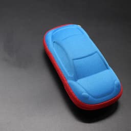 Cute Cartoon Car Shaped Glasses Case Box for Children's Boys Girls Sunglasses Box Stationery Storage Box Zipper Glasses Box