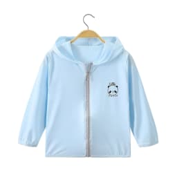 Summer Boys and Girls UV Sun Protection Clothing Thin Hooded Jacket for Kids Breathable Air Conditioner Shirt Clothes 2-10 Years
