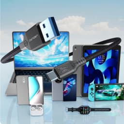 USB3.2 USB3.1 Gen2 10Gbps Cable USB-A to USB Type C Cable 3A 60W Fast Charging 10G Data Transfer Cord USB-C for SSD Hard Disk