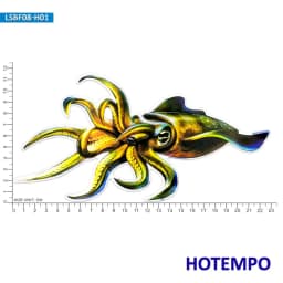 Big Sea Fish Stickers Laser Glossy Style Marine Life Go Fishing Outdoor for Fisherman Boat Laptop Luggage Car Waterproof Sticker