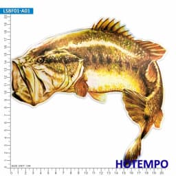 Big Sea Fish Stickers Laser Glossy Style Marine Life Go Fishing Outdoor for Fisherman Boat Laptop Luggage Car Waterproof Sticker