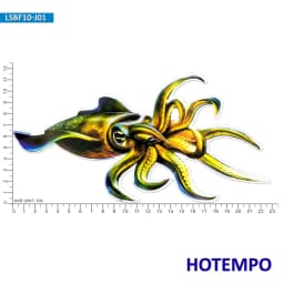 Big Sea Fish Stickers Laser Glossy Style Marine Life Go Fishing Outdoor for Fisherman Boat Laptop Luggage Car Waterproof Sticker