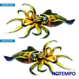 Big Sea Fish Stickers Laser Glossy Style Marine Life Go Fishing Outdoor for Fisherman Boat Laptop Luggage Car Waterproof Sticker