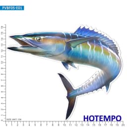 Big Sea Fish Stickers Laser Glossy Style Marine Life Go Fishing Outdoor for Fisherman Boat Laptop Luggage Car Waterproof Sticker