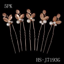 2PCS Golden Pearl Rhinestone Hairpin for Women Newest Bridal Wedding Hair Sticks Boho Style Headpieces Hair Accessories