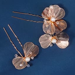 2PCS Golden Pearl Rhinestone Hairpin for Women Newest Bridal Wedding Hair Sticks Boho Style Headpieces Hair Accessories