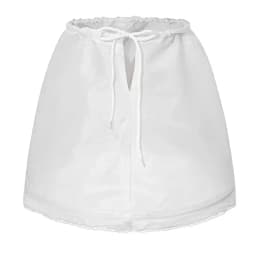 White Children Kids Petticoat A-Line 3 Hoops One Layer Flower Girls Crinoline Lace Trim Flower Girl Dress Underskirt