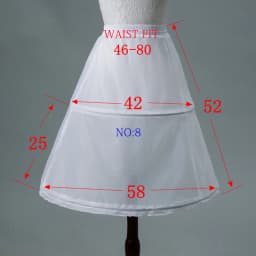 White Children Kids Petticoat A-Line 3 Hoops One Layer Flower Girls Crinoline Lace Trim Flower Girl Dress Underskirt