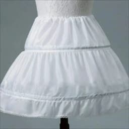 White Children Kids Petticoat A-Line 3 Hoops One Layer Flower Girls Crinoline Lace Trim Flower Girl Dress Underskirt