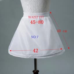 White Children Kids Petticoat A-Line 3 Hoops One Layer Flower Girls Crinoline Lace Trim Flower Girl Dress Underskirt