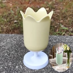 Cute Pencil Head Shape Pen Holder Pencil Storage Box Student Desktop Office Household Multifunctional Makeup Brush Organizer Box