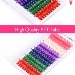 ARISON 120 Cluster Colorful Individual Lashes 6 Mixed Color Eyelash Extension Cluster False Eyelash For Festival Party Makeup