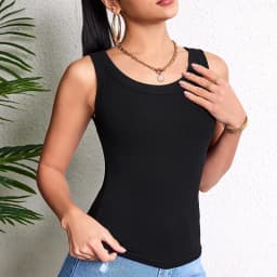 6/3/1 Piece Ladies Bottoming Solid Color Fashion Threaded Vest Casual Joker Sports Girl Mixed Color Combination Coat Parent-chil