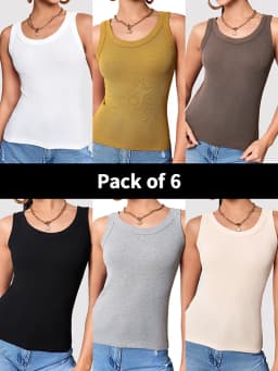 6/3/1 Piece Ladies Bottoming Solid Color Fashion Threaded Vest Casual Joker Sports Girl Mixed Color Combination Coat Parent-chil