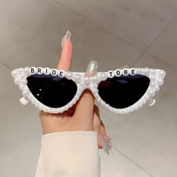 KAMMPT Bride to Be Letters Decor Shades Candy Color Bridal Shower Gift Glasses Wedding Party Present Props Frame for Women