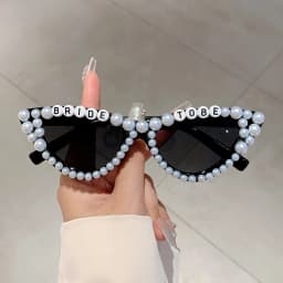 KAMMPT Bride to Be Letters Decor Shades Candy Color Bridal Shower Gift Glasses Wedding Party Present Props Frame for Women
