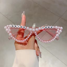 KAMMPT Bride to Be Letters Decor Shades Candy Color Bridal Shower Gift Glasses Wedding Party Present Props Frame for Women